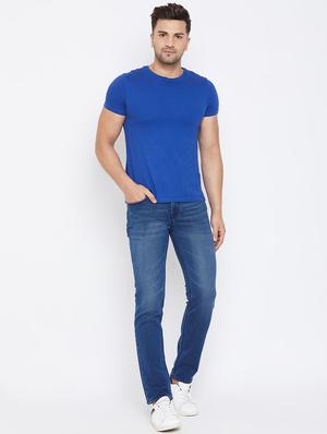 blue light washed denim jeans - 17663234 - Standard Image - 4