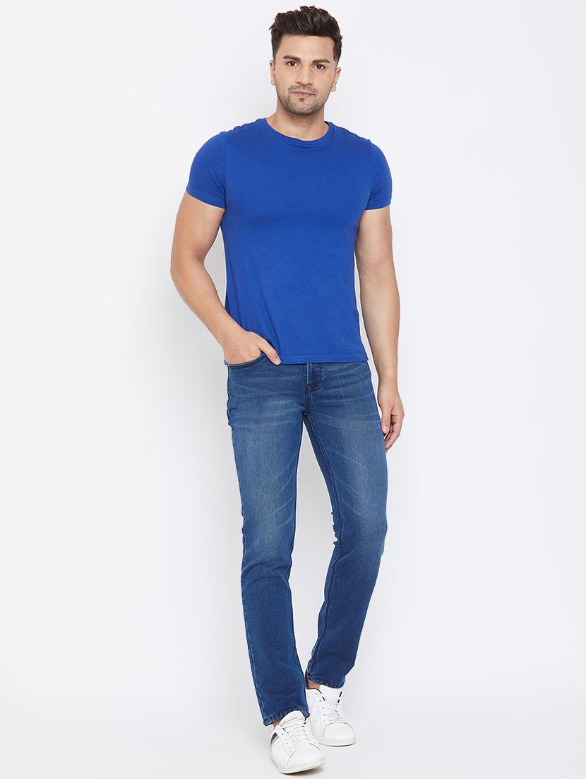 blue light washed denim jeans - 17663234 - Zoom Image - 4
