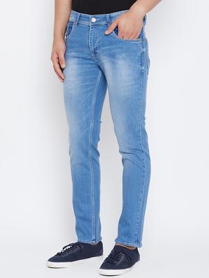 blue light washed denim jeans - 17663235 - Standard Image - 2