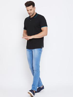 blue light washed denim jeans - 17663235 - Standard Image - 4