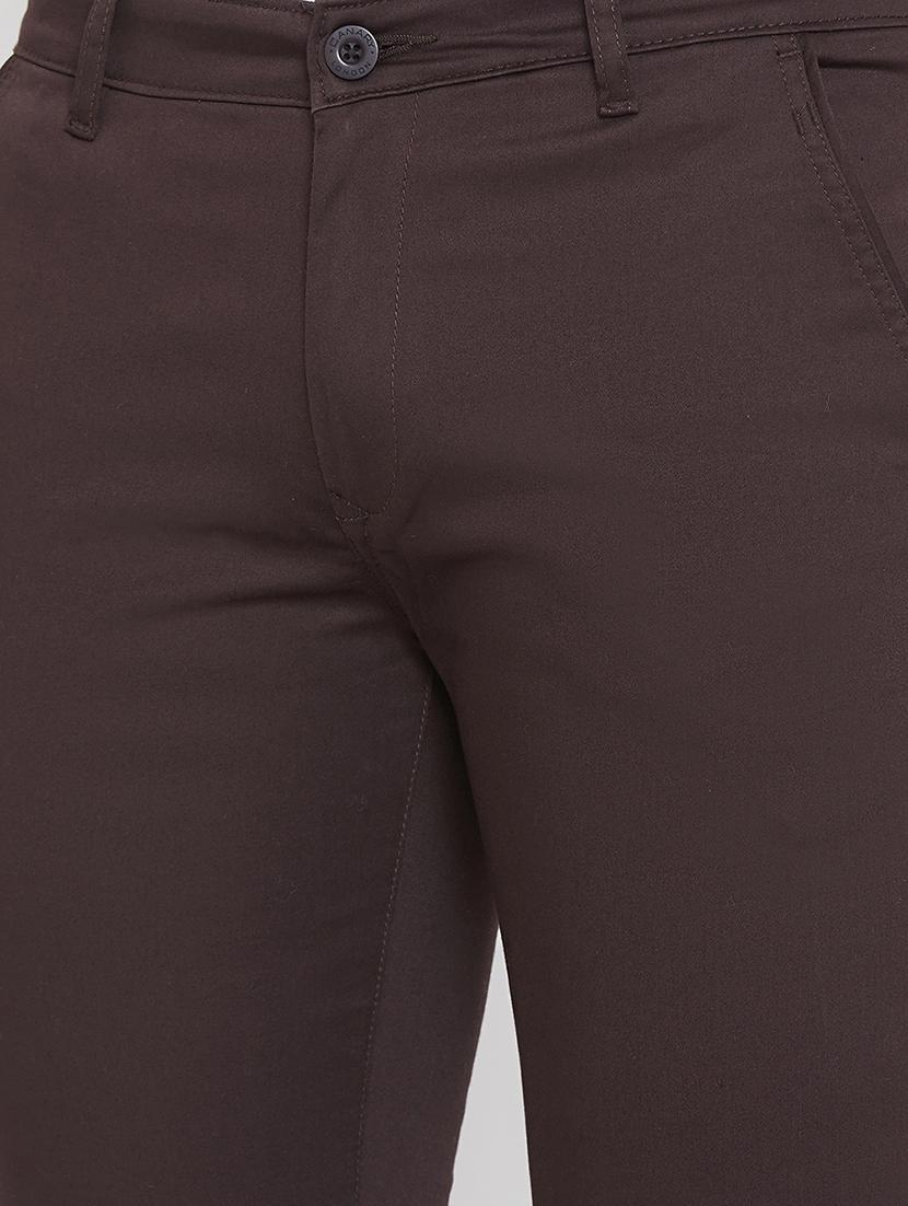 brown solid chinos - 17663243 - Zoom Image - 5
