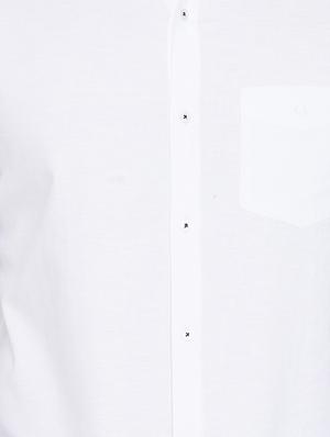 white solid casual shirt - 17663254 - Standard Image - 5