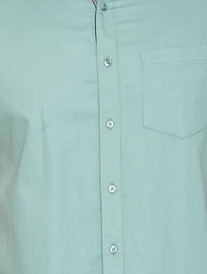 green solid casual shirt - 17663259 - Standard Image - 5
