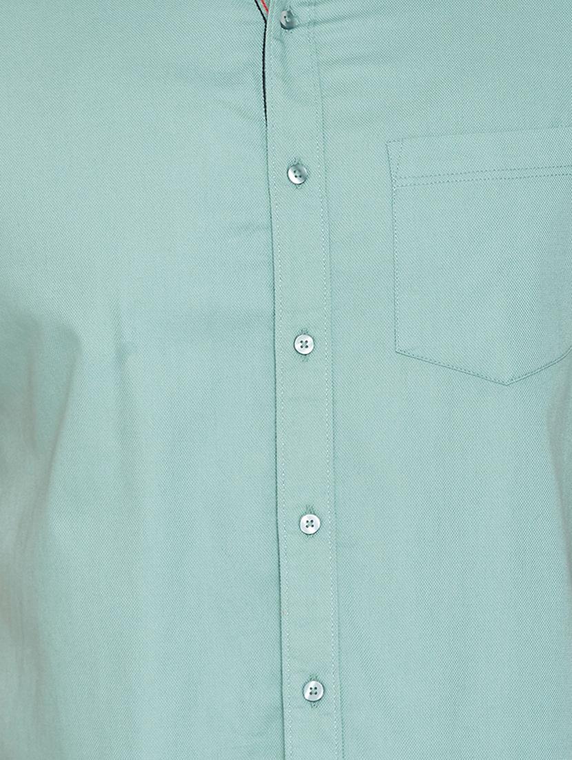 green solid casual shirt - 17663259 - Zoom Image - 5