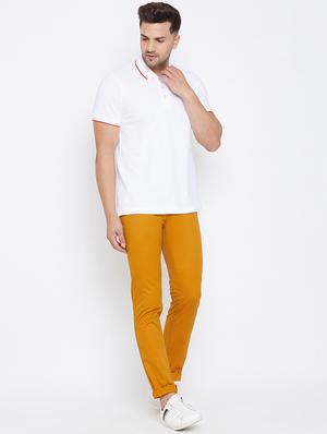 white solid polo t-shirt - 17663278 - Standard Image - 4