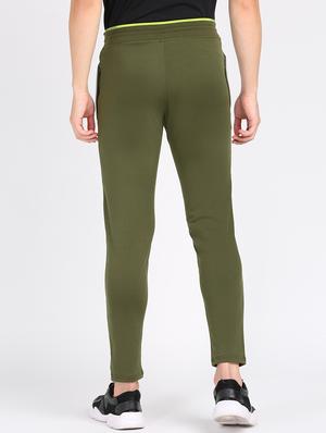 olive green side striped full length track pant - 17663964 - Standard Image - 3