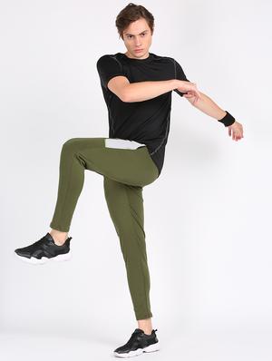 olive green side striped full length track pant - 17663964 - Standard Image - 4
