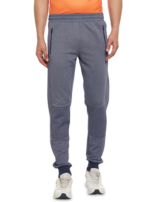 navy blue solid joggers - 17665077 - Standard Image - 1