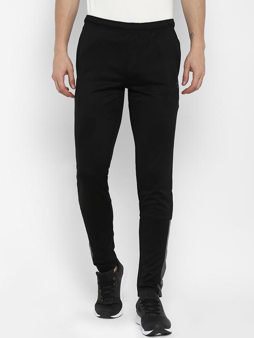 black solid full length track pant - 17665094 - Standard Image - 1
