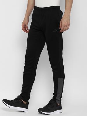 black solid full length track pant - 17665094 - Standard Image - 2
