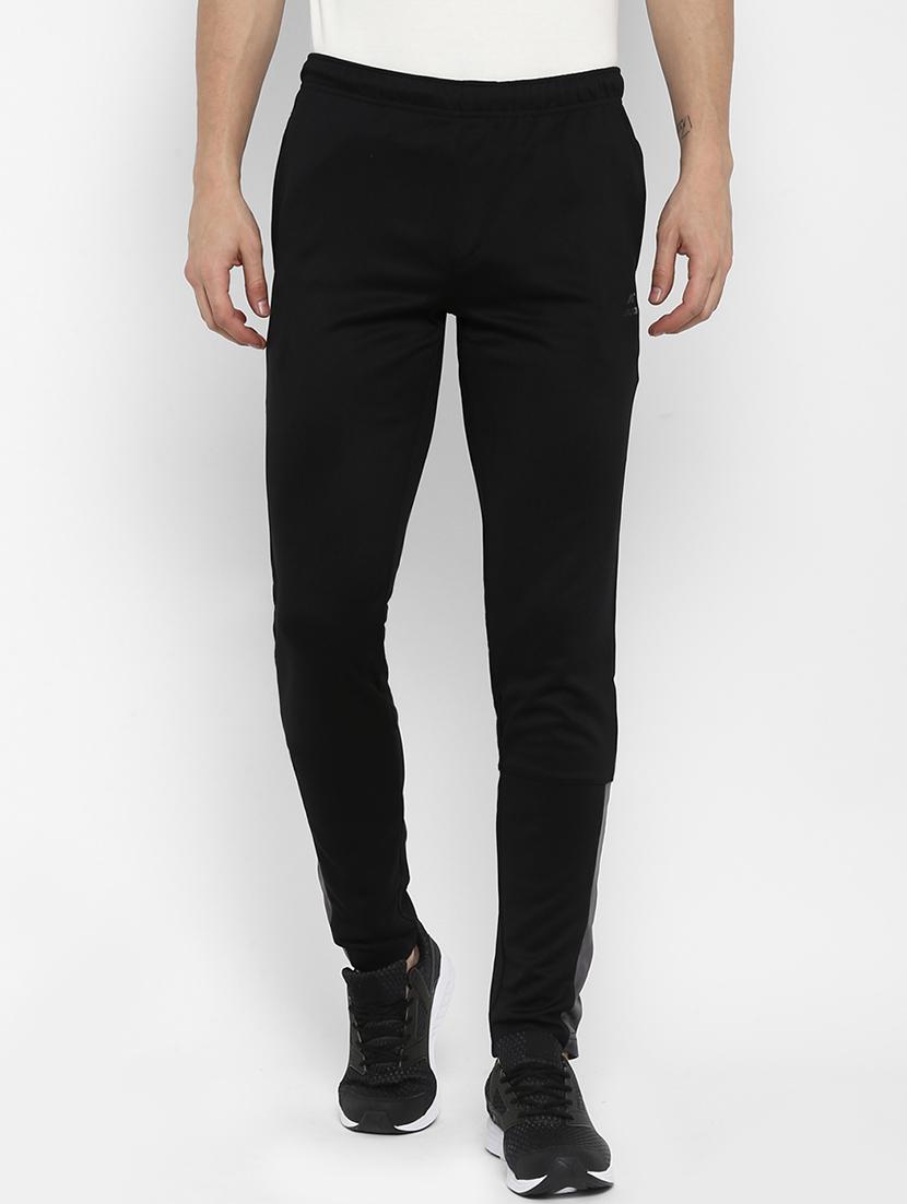 black solid full length track pant - 17665094 - Zoom Image - 1