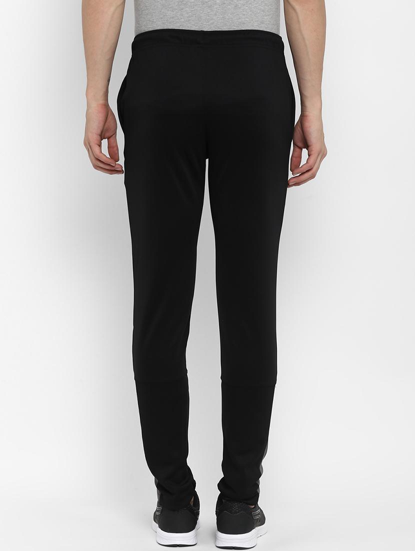 black solid full length track pant - 17665094 - Zoom Image - 3