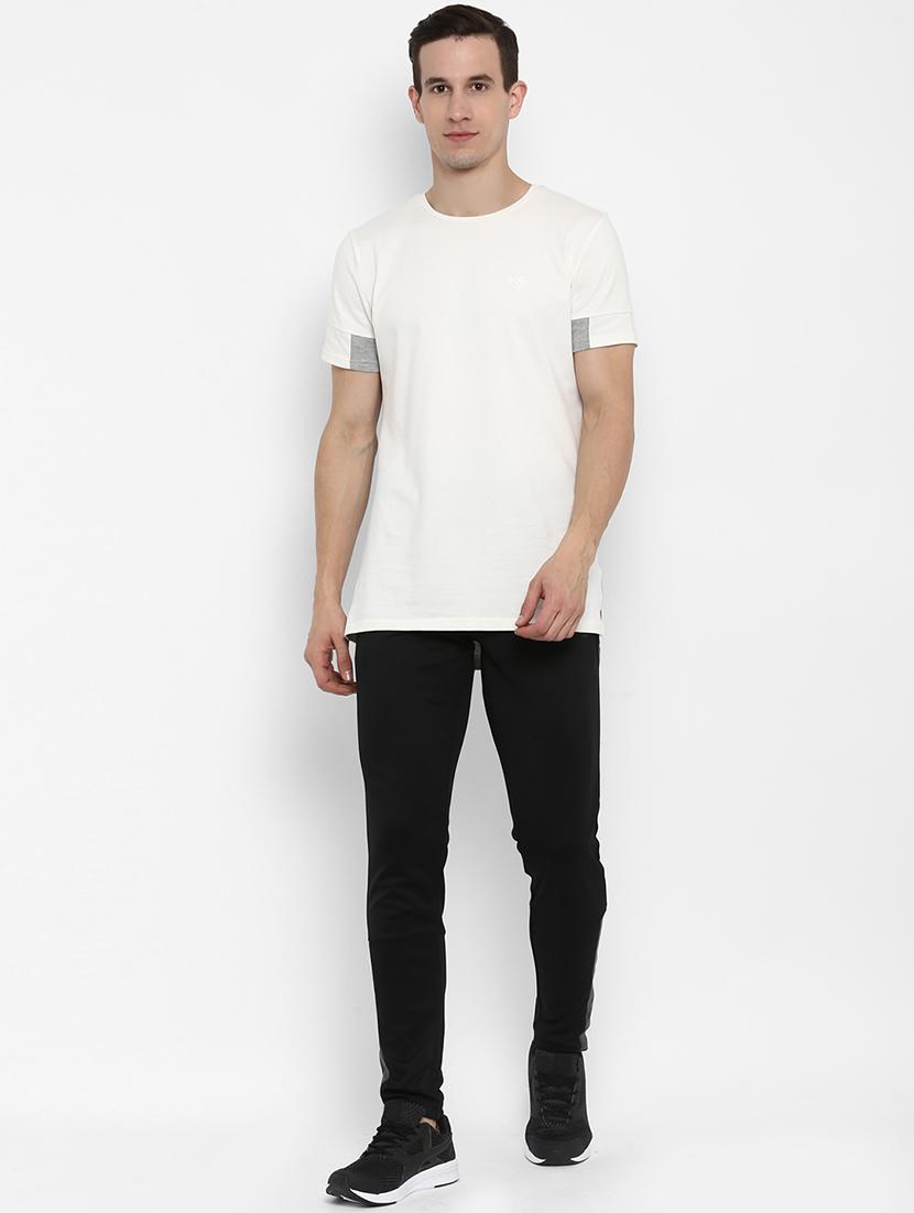 black solid full length track pant - 17665094 - Zoom Image - 4