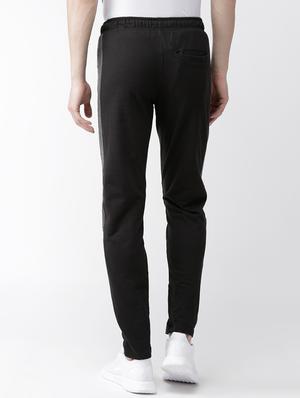 black solid full length track pant - 17665109 - Standard Image - 2