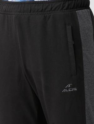 black solid full length track pant - 17665109 - Standard Image - 4