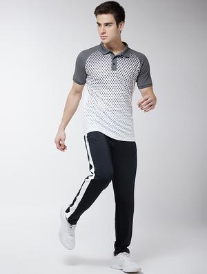black color block full length track pant - 17665116 - Standard Image - 4
