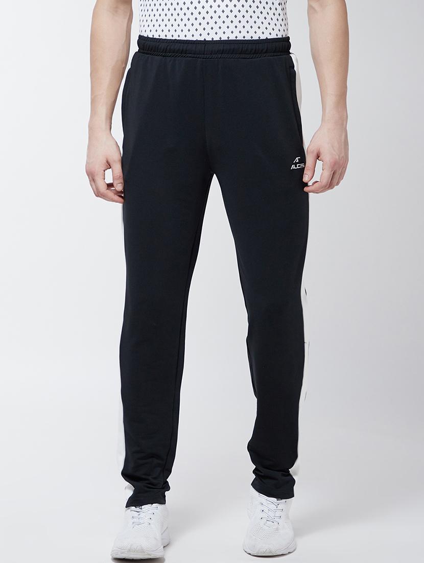 black color block full length track pant - 17665116 - Zoom Image - 1
