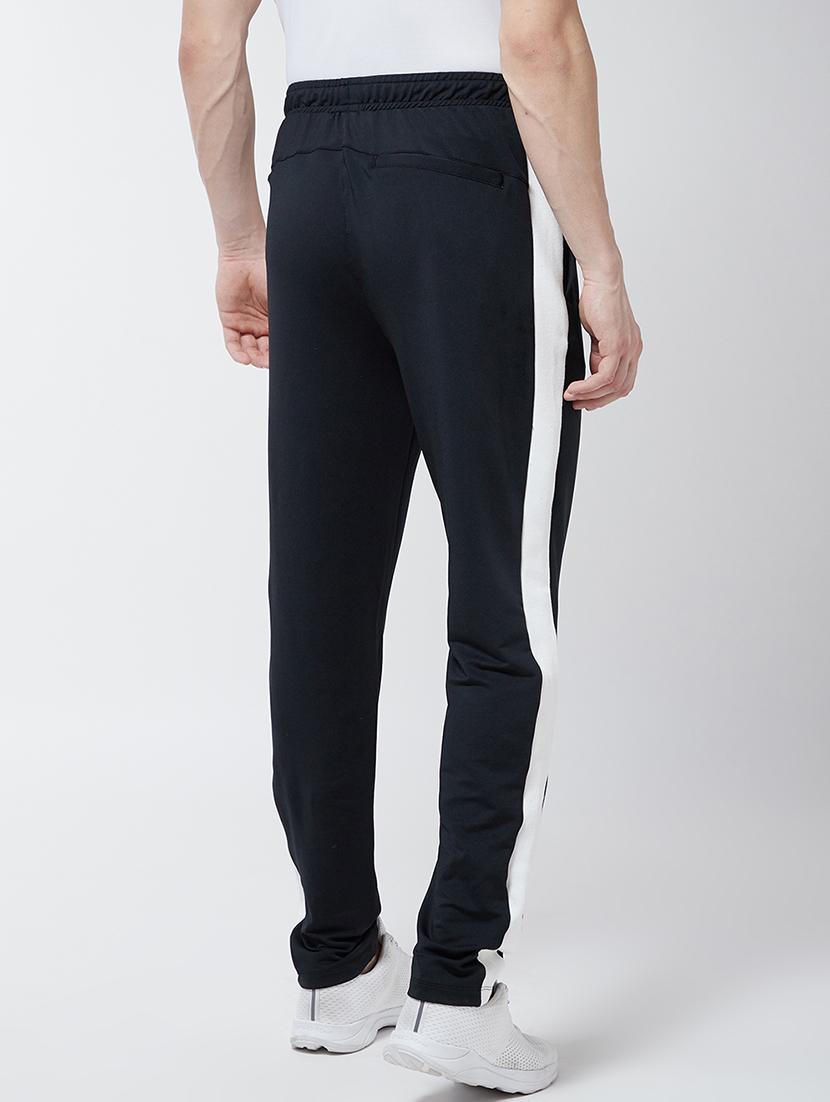black color block full length track pant - 17665116 - Zoom Image - 3