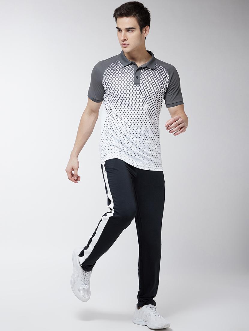 black color block full length track pant - 17665116 - Zoom Image - 4