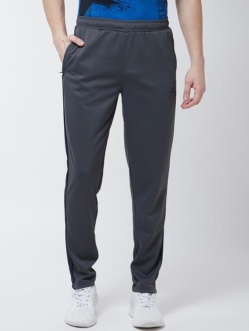 grey side taped full length track pant - 17665119 - Standard Image - 1