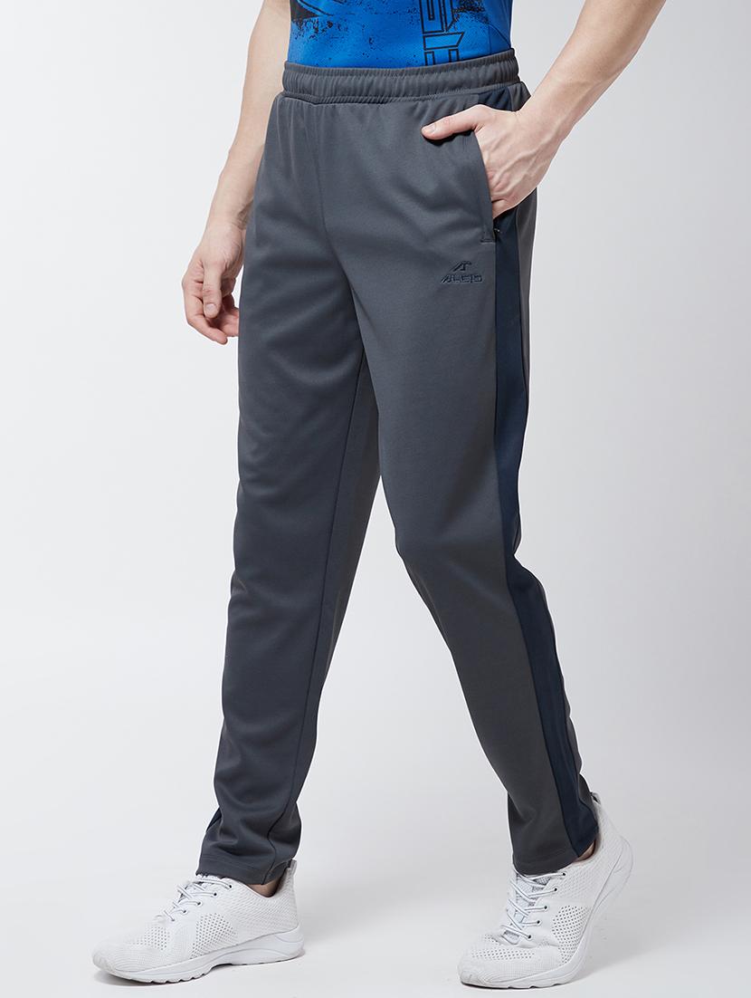 grey side taped full length track pant - 17665119 - Zoom Image - 2