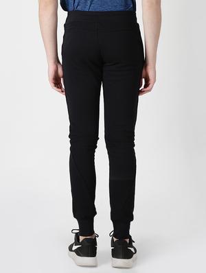 black solid full length track pant - 17665128 - Standard Image - 3