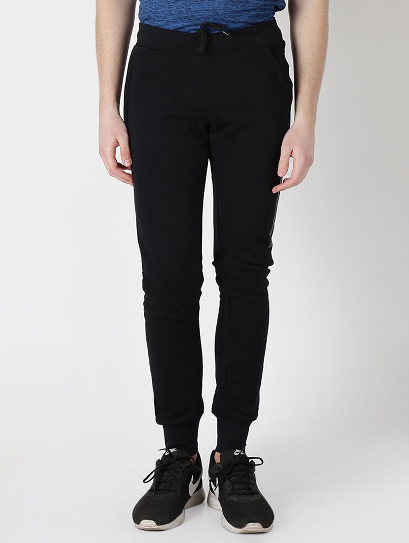 black solid full length track pant - 17665128 - Zoom Image - 1