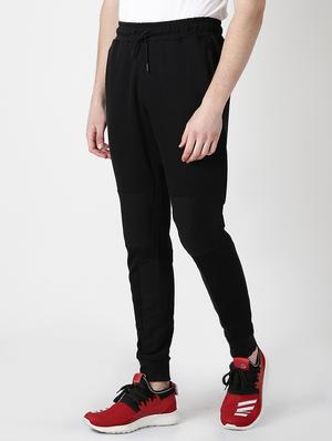 black solid full length track pant - 17665131 - Standard Image - 2