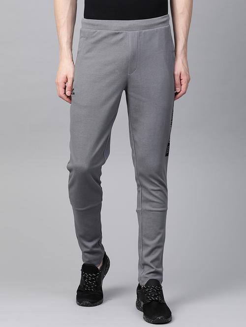 black solid joggers track pant - 17665138 - Standard Image - 1