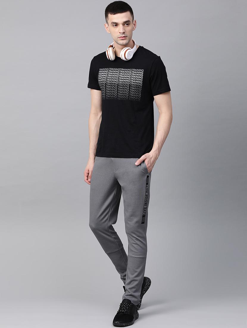 black solid joggers track pant - 17665138 - Zoom Image - 4