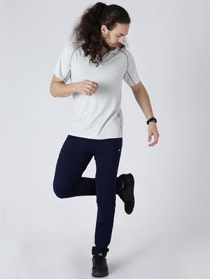 navy blue solid full length track pant - 17665143 - Standard Image - 4