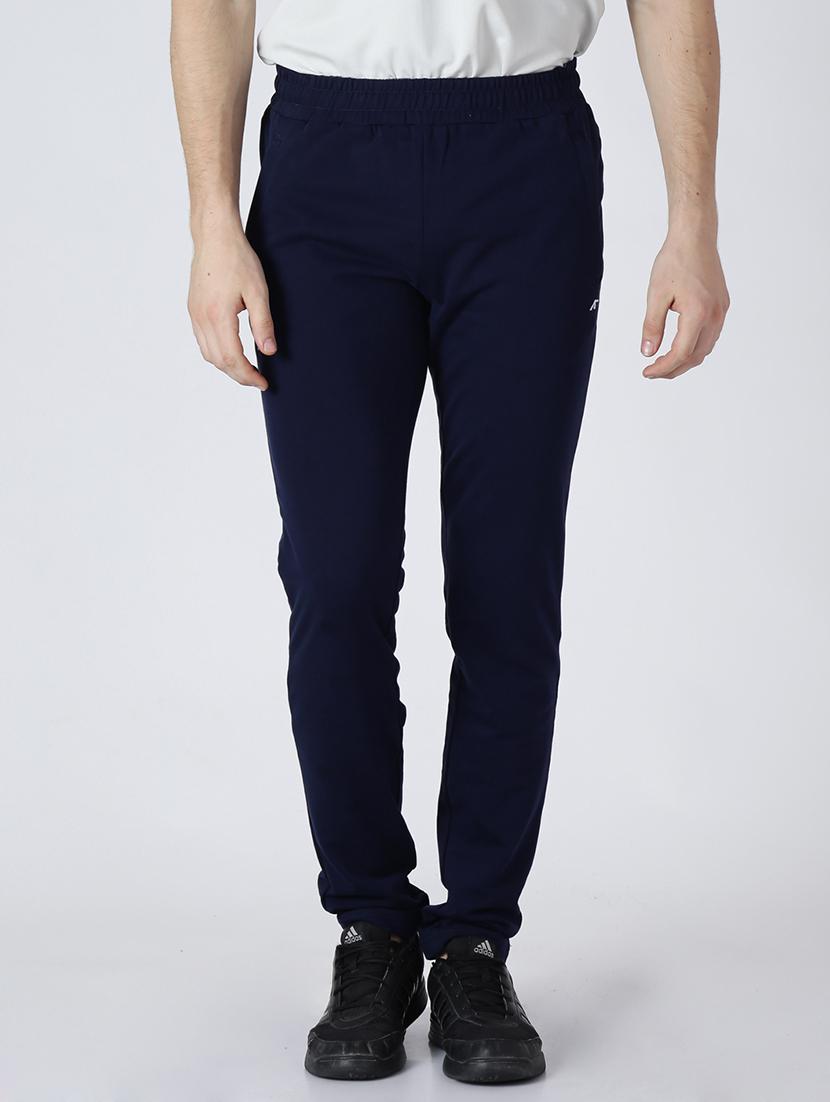navy blue solid full length track pant - 17665143 - Zoom Image - 1