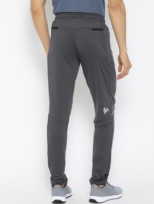 grey solid full length track pant - 17665167 - Standard Image - 3