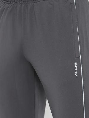 grey solid full length track pant - 17665167 - Standard Image - 5