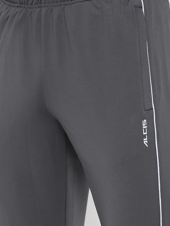 grey solid full length track pant - 17665167 - Zoom Image - 5
