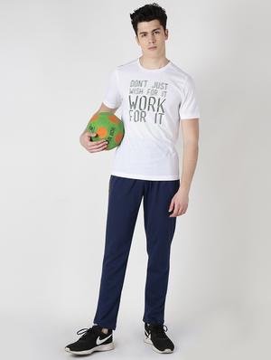 navy blue solid full length track pant - 17665181 - Standard Image - 4