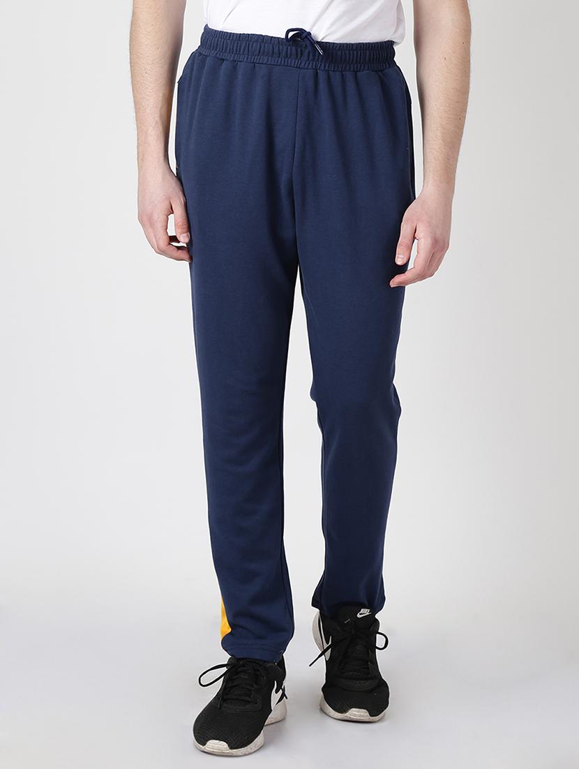 navy blue solid full length track pant - 17665181 - Zoom Image - 1