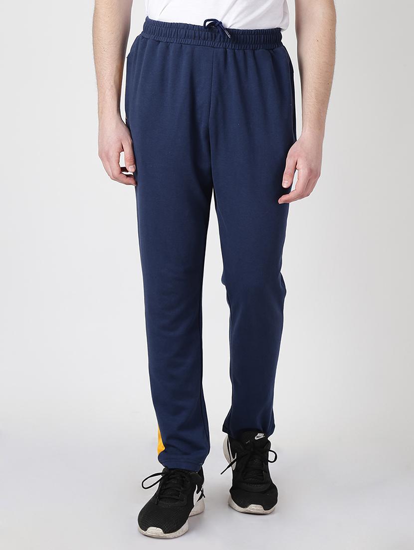 navy blue side striped full length track pant - 17665182 - Zoom Image - 1