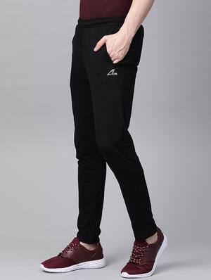 black solid full length track pant - 17665191 - Standard Image - 2