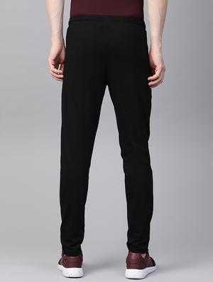 black solid full length track pant - 17665191 - Standard Image - 3