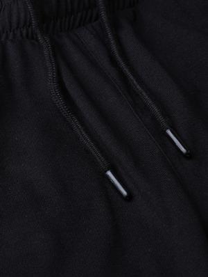 black solid full length track pant - 17665191 - Standard Image - 5