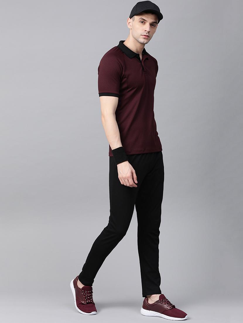 black solid full length track pant - 17665191 - Zoom Image - 4