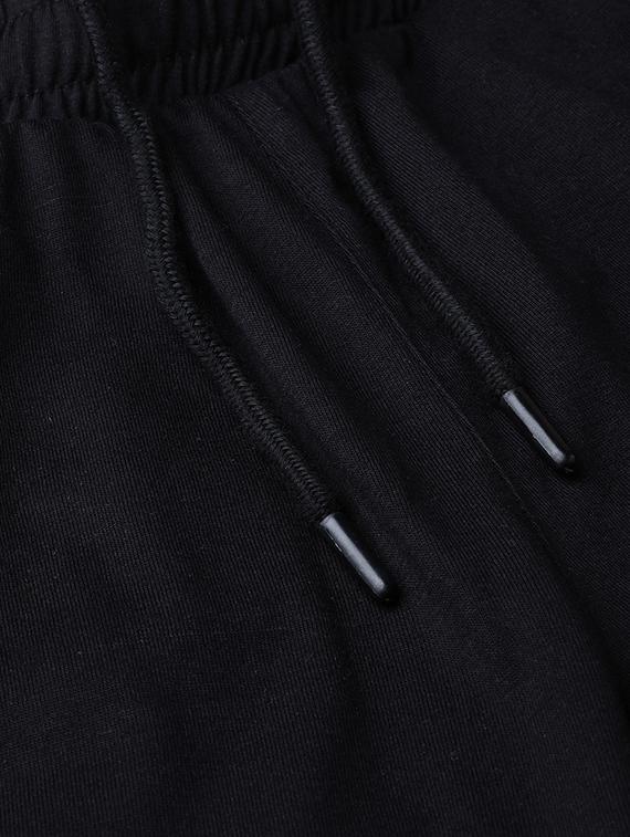 black solid full length track pant - 17665191 - Zoom Image - 5