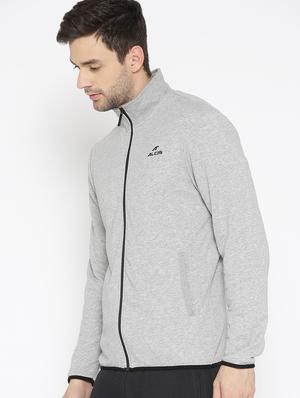 grey solid casual jacket - 17665199 - Standard Image - 2