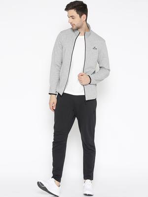 grey solid casual jacket - 17665199 - Standard Image - 4