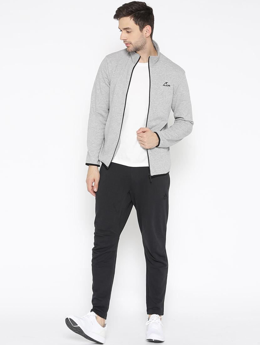grey solid casual jacket - 17665199 - Zoom Image - 4
