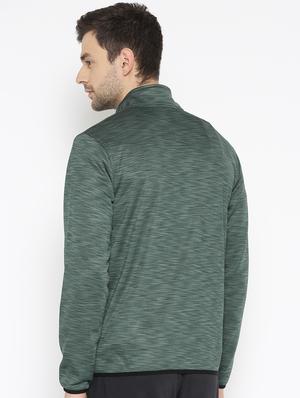 green solid casual jacket - 17665202 - Standard Image - 3