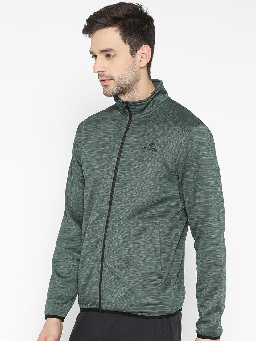 green solid casual jacket - 17665202 - Zoom Image - 2