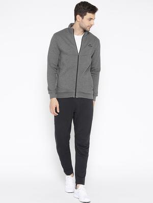 grey solid casual jacket - 17665203 - Standard Image - 4