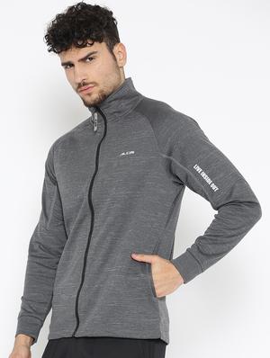 grey solid casual jacket - 17665204 - Standard Image - 2